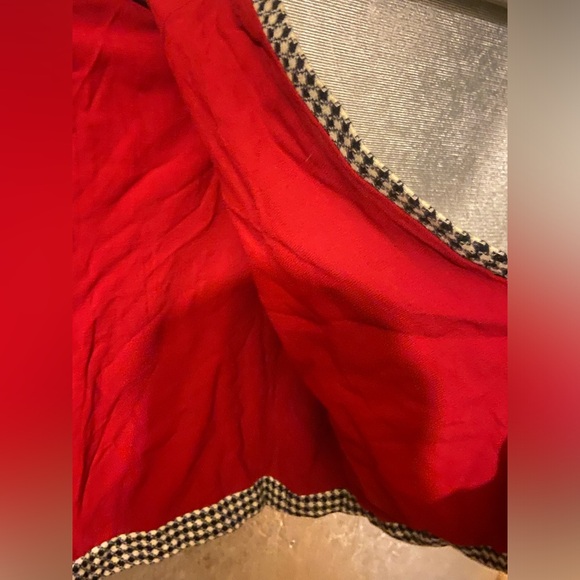 MAKE AN OFFER 🍒 Vintage Houndstooth Crimson Childs / Small Cape w/ Hood #9582 - Picture 14 of 14